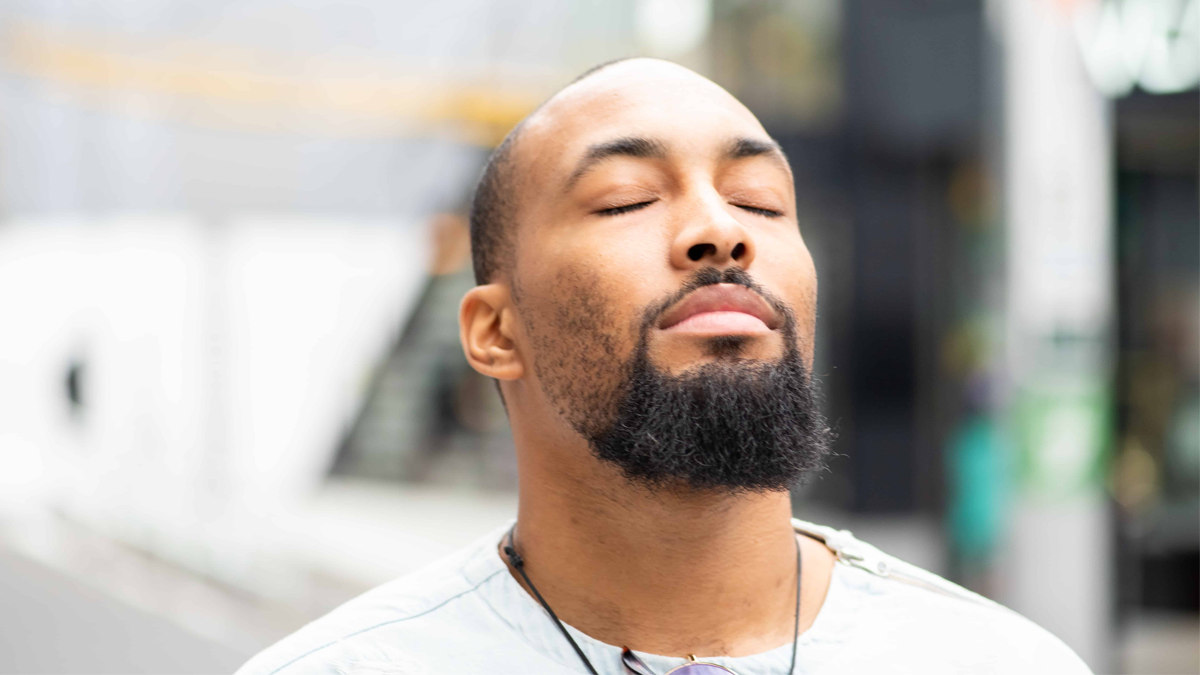 Black man meditating – Sadiaa Black Beauty Guide